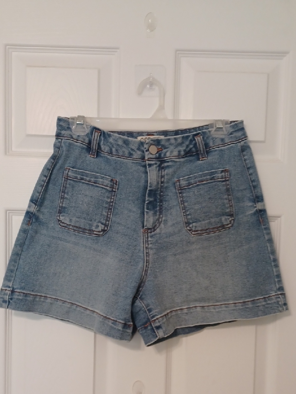 Oat New York Sz 6/28, Light Blue Denim High-Rise Jean Shorts